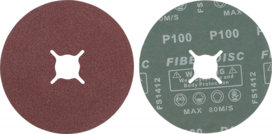 Set di dischi abrasivi in fibra grana 100 corindone 10 pz Set di dischi abrasivi in fibra grana 100 corindone 10 pz