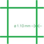 Maglia aviaria in PVC 13x1,1 50 cm x 10 m Maglia aviaria in PVC 13x1,1 50 cm x 10 m