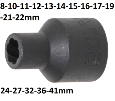 Estrattore a bussola 12,5 mm (1/2) 8-41mm