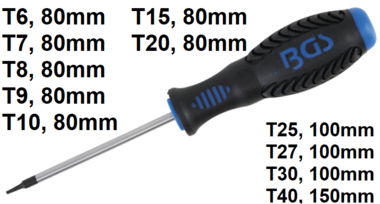 Cacciavite profilo a T (per Torx)