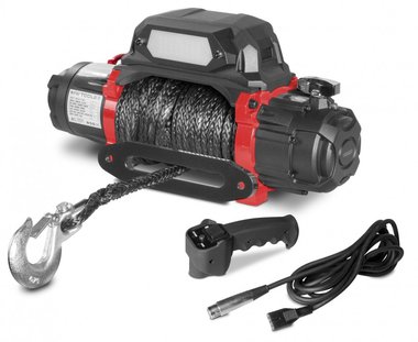 Argano elettrico 5433kg 12V con cavo sintetico