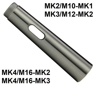 Manicotto di riduzione cono morse con filettatura DIN2186