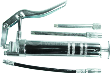 Pistola per grasso a pistola, 120 ccm, accessori inclusi