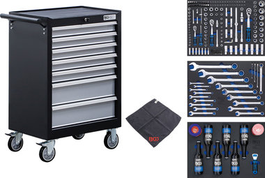 Carrello portautensili 7 cassetti con 215 utensili
