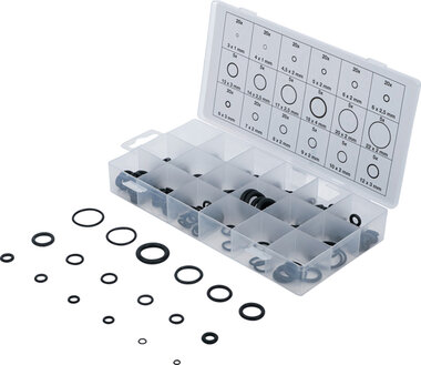 Assortimento di O-ring, 225 pezzi, 3-22 mm Ã