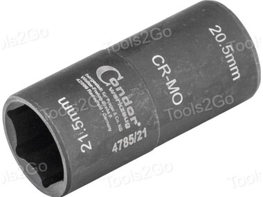 Bussola speciale per dadi ruota 1/2, SW20,5 + 21,5 mm