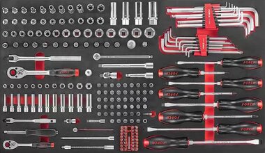 Set combinato di bussole e cacciavite 1/4 e 3/8 203 pezzi (10318 EVA)