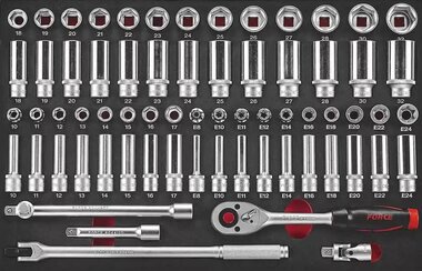 Set di bussole combinate da 68 pezzi (EVA)