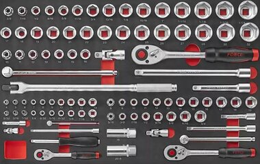 Set di bussole combinate 95 pezzi 1/2 & 1/4 & 3/8 (S&M) (EVA)