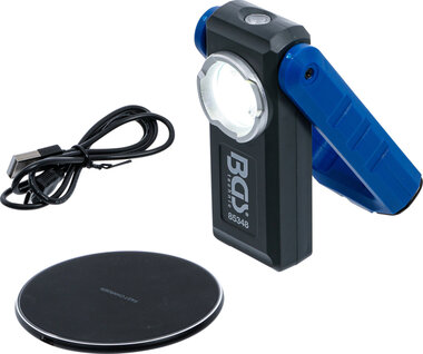 Lampada da lavoro a COB-LED con magnete e gancio pieghevole con indicatore di carica ad induzione