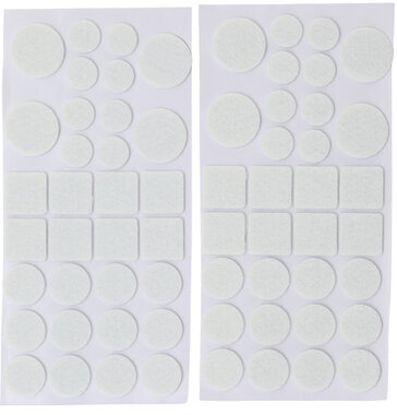 Serie di feltrini adesivi bianco 64 pz