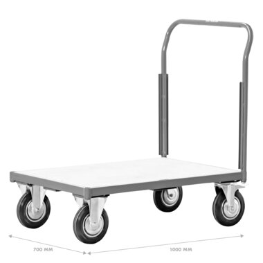 Carrello a pianale 1 ripiano 500kg