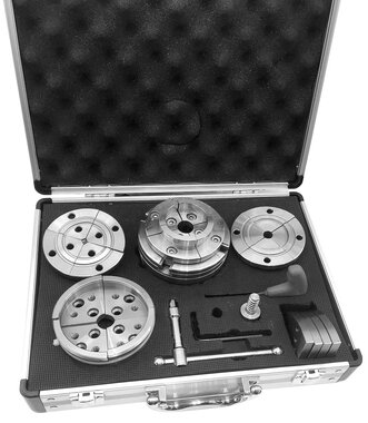 Set di mandrini professionali per legno a 4 griffe diametro 95 mm M33x3,5
