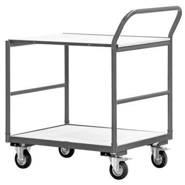 Carrello a pianale piatto 2 ripiani 250kg