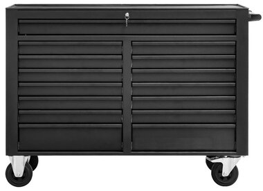 Carrello portautensili largo 15 cassetti nero