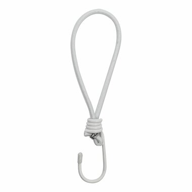 Tenditore per tenda elastico bianco con gancio