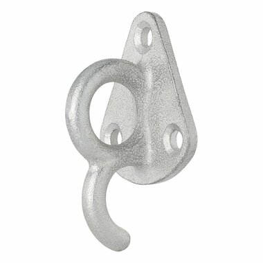 Gancio per fune in metallo con occhiello 70 x 45 mm