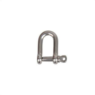 Grillo a D corto 4mm  acciaio inox A4 AISI 316  750 daN