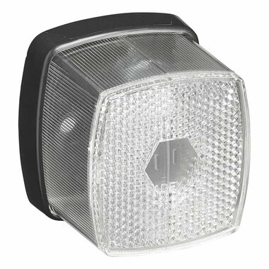 Fanale di posizione bianco 66x62mm con riflettore