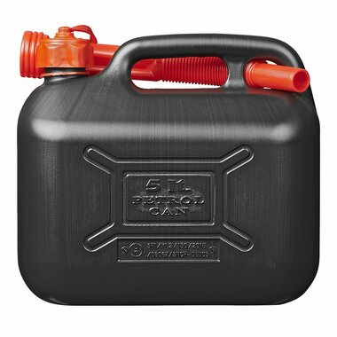 Tanica 5L plastica nera omologata UN