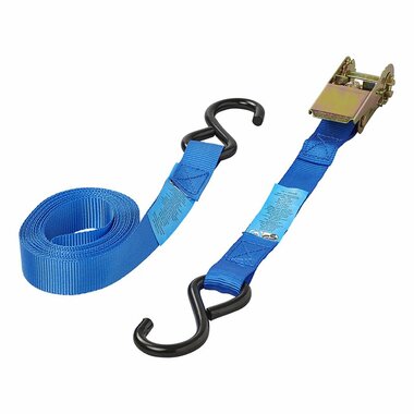 Cinghia di tensione blu con cricchetto + 2 ganci 5 metri
