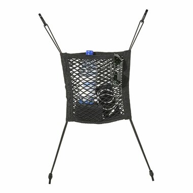 Rete portaoggetti elastica 26x28cm doppia con ganci in plastica NS-7