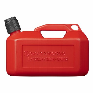 Tanica 5L plastica rossa omologata UN (modello basso)