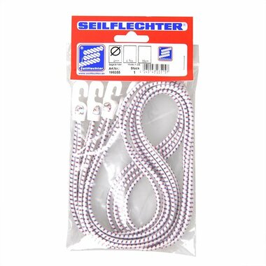 Legatura vela con ganci in nylon  4 pezzi in sacchetto  55 cm  bianco