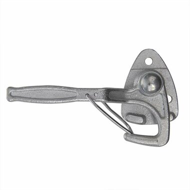 Gancio valvola n. 0 sinistra 140mm con occhiello avvitabile