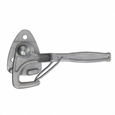 Gancio valvola n. 0 destra 140mm con occhiello avvitabile