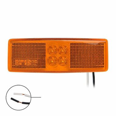 Luce di posizione laterale 12 24V arancione 110x40mm LED