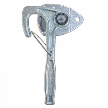 Gancio valvola n. 1 destro 170mm con occhiello avvitabile