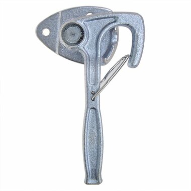 Gancio valvola n. 1 a sinistra 170mm con occhiello avvitabile
