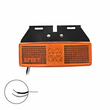 Luce di posizione laterale 12 24V arancione 110x40mm LED con supporto