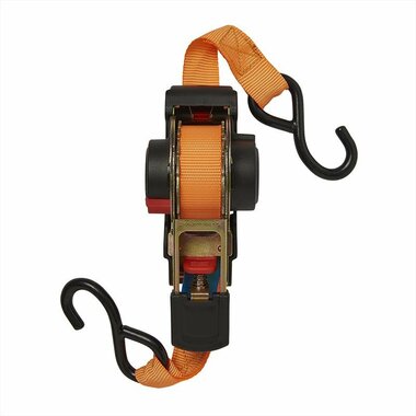 Cinghia di ancoraggio con cricchetto + 2 ganci 350cm 320kg avvolgimento automatico