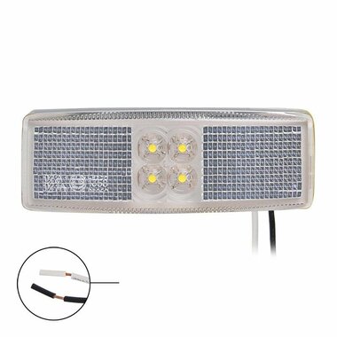 Lampada di segnalazione 12 24V bianco 110x40mm LED
