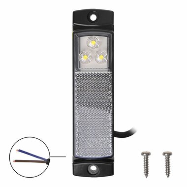 Lampada di segnalazione 12 24V bianco 126x30mm LED