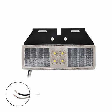 Lampada di segnalazione 12 24V bianco 110x40mm LED con supporto