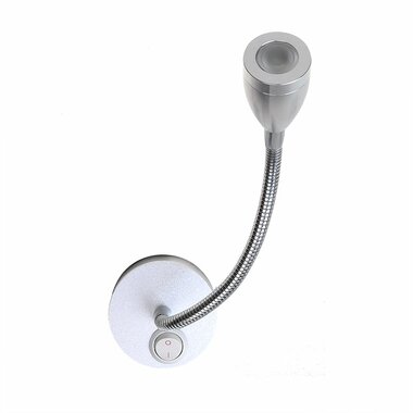 Faretto da superficie 1-led con collo di cigno flessibile 12V 120lm dia 65x110-260mm