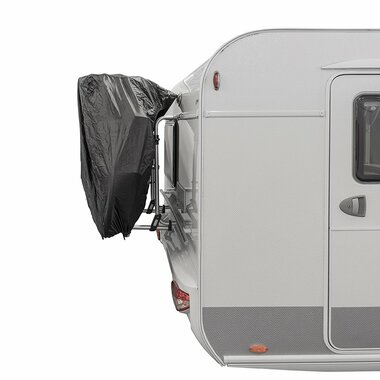 Copertura per 2 biciclette con scomparto scorrevole per pannello segnaletico