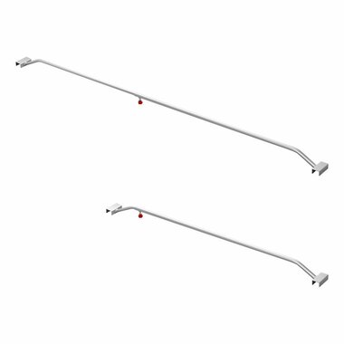 Supporto per telone in alluminio  estensibile  132-204 cm  per telone per rimorchio