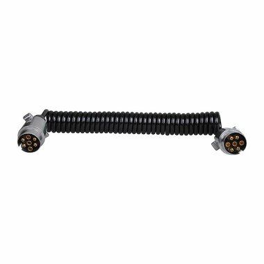 Cavo a spirale 4 5 m con 2x spina 7 poli in metallo