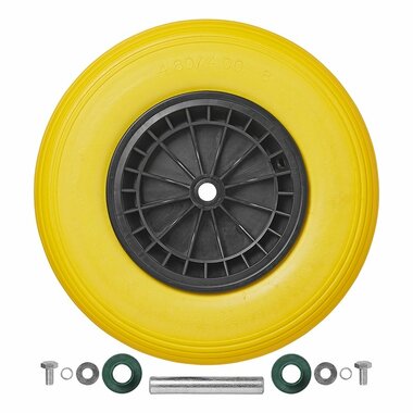 Pneumatico PU con cerchio in plastica 164.00-8 incl. asse 20mm