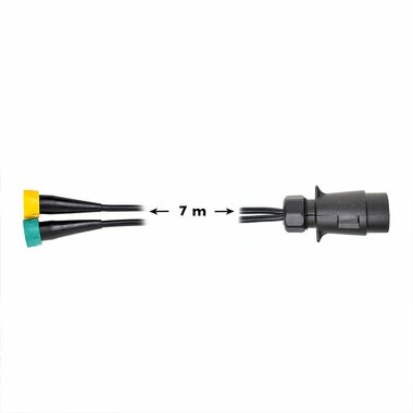 Set di cavi 7M con spina a 7 poli e 2 connettori a 5 poli