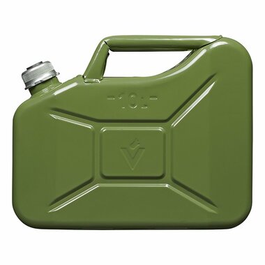 Tanica 10L verde metallo con tappo a vite magnetico omologata UN-TuV GS
