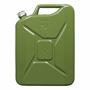 Tanica 20L verde metallo con tappo a vite magnetico omologata UN-TuV GS