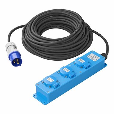 Presa CEE a 3 vie 20M 3x 1 5 mm² (2xSchuko + 1x2-USB)