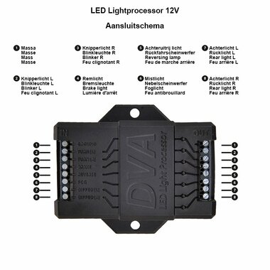 Processore luci LED 12V per rimorchi