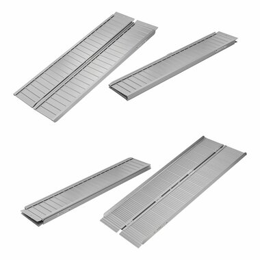 Rampa pieghevole in alluminio per sedia a rotelle 183x73cm 270kg