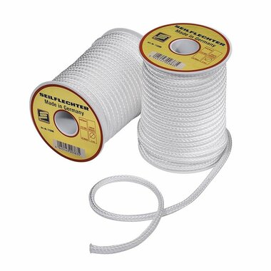 Corda in fibra intrecciata  5 mm  20 m su bobina  bianco  410 daN